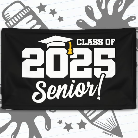 Klasse van 2025 Afstuderen Afstuderen Senior 2025 Spandoek