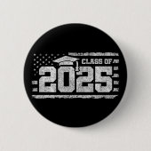 Klasse van 2025 Afstuderen American Flag Senior 20 Ronde Button 5,7 Cm (Voorkant)
