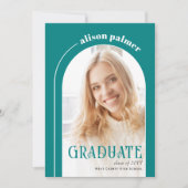 Klasse van 2025 AFSTUDEREN arch blauwgroen blauw f Kaart (Voorkant)