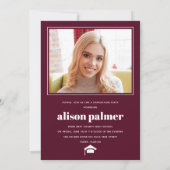 Klasse van 2025 AFSTUDEREN arch bordeaux foto Kaart (Achterkant)