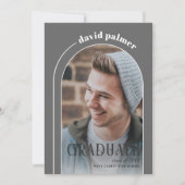 Klasse van 2025 AFSTUDEREN arch grijs foto Kaart (Voorkant)