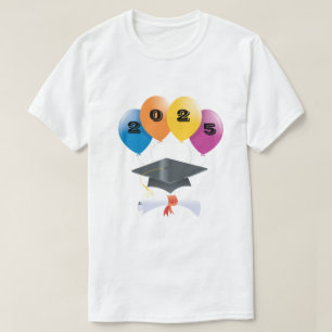 Klasse van 2025 Afstuderen Ballonnen Afstuderen Di T-shirt