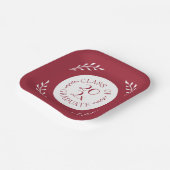 Klasse van 2025 Afstuderen Bourgogne White Botanic Papieren Bordje (Gebogen)