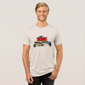Klasse van 2025 Afstuderen Cat Design Tri-Blend Shirt (Voorkant volledig)