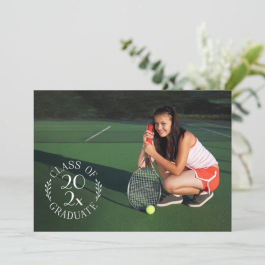 Klasse van 2025 Afstuderen Chic 2 Photo Afstuderen Aankondiging (Staand voorkant)