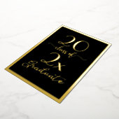 Klasse van 2025 Afstuderen Chic Black Gold Script Folie Uitnodiging (Gedraaid)