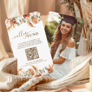 Klasse van 2025 Afstuderen College Fund QR-code Informatiekaartje