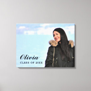 Klasse van 2025 Afstuderen Custom Photo Afstuderen Canvas Afdruk