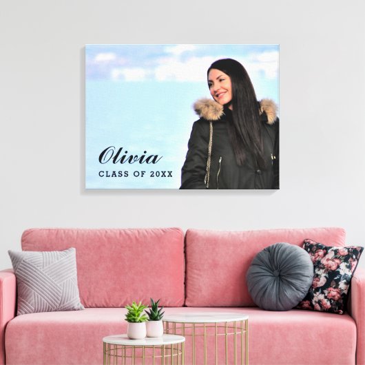 Klasse van 2025 Afstuderen Custom Photo Afstuderen Canvas Afdruk (Insitu (Woonkamer))