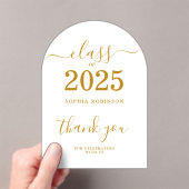 Klasse van 2025 Afstuderen Dank u kaart Acryl Uitnodigingen (Insitu (Draagbaar))