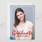 Klasse van 2025 afstuderen eenvoudig rood handgesc kaart (Voorkant)