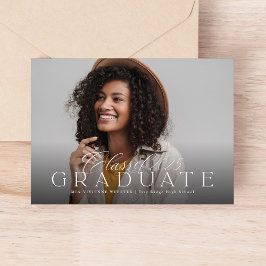 Klasse van 2025 afstuderen eenvoudige elegante fot aankondiging