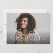 Klasse van 2025 afstuderen eenvoudige elegante fot aankondiging (Voorkant)