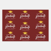 Klasse van 2025 Afstuderen Felicitatie Afstudeerde Inpakpapier Vel (Voorkant 3)