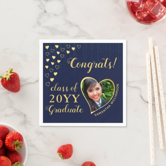 Klasse van 2025 Afstuderen Foto Blue Graduation Pa Servet (Insitu)