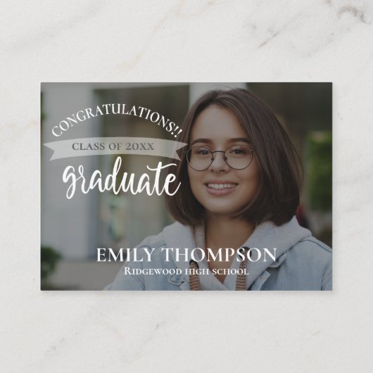 Klasse van 2025 Afstuderen foto Kraft Afstuderen Advieskaart (Achterkant)