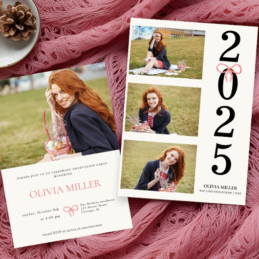 Klasse van 2025 Afstuderen Foto Senior moderne par Kaart