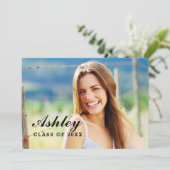 Klasse van 2025 Afstuderen fotoafstudeerfeest Kaart (Staand voorkant)