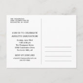 Klasse van 2025 Afstuderen fotoafstudeerfeest Uitnodiging Briefkaart (Achterkant)