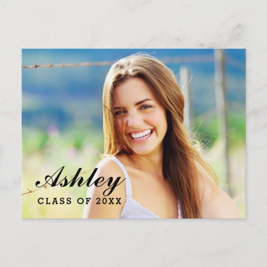 Klasse van 2025 Afstuderen fotoafstudeerfeest Uitnodiging Briefkaart (Voorkant)