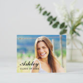 Klasse van 2025 Afstuderen fotoafstudeerfeest Uitnodiging Briefkaart (Staand voorkant)