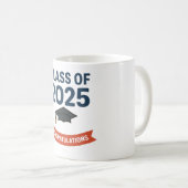 Klasse van 2025 Afstuderen Gefeliciteerd Gift Koffiemok (Voorkant rechts)
