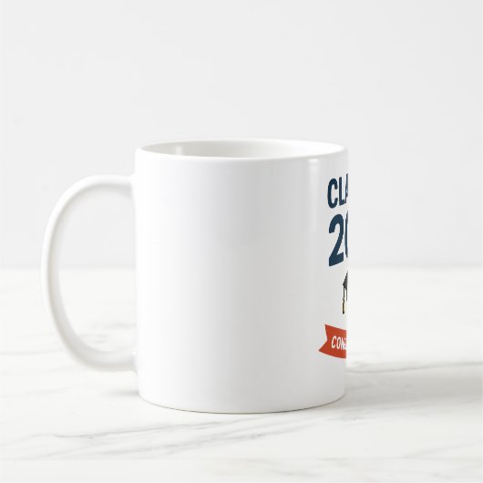 Klasse van 2025 Afstuderen Gefeliciteerd Gift Koffiemok (Links)