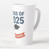 Klasse van 2025 Afstuderen Gefeliciteerd Gift Latte Mok (Rechterhoek)