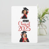 Klasse van 2025 Afstuderen gepersonaliseerd Kaart (Staand voorkant)