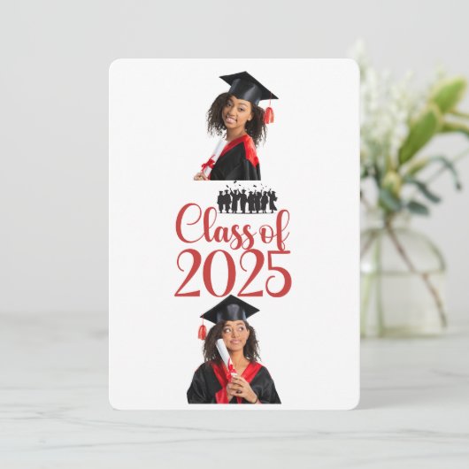 Klasse van 2025 Afstuderen gepersonaliseerd Kaart (Staand voorkant)