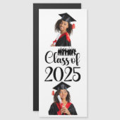 Klasse van 2025 Afstuderen gepersonaliseerd Magnetische Uitnodiging (Voorkant / Achterkant)