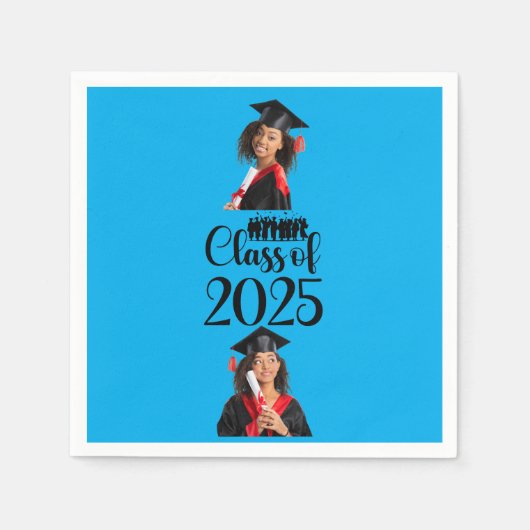 Klasse van 2025 Afstuderen gepersonaliseerd Servet (Voorkant)
