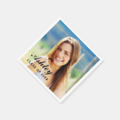 Klasse van 2025 Afstuderen gepersonaliseerde foto Servetten (Hoek)