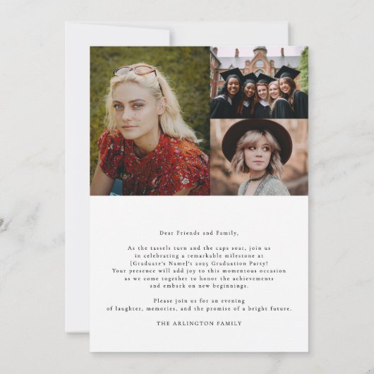 KLASSE VAN 2025 AFSTUDEREN gouden script afstudere Aankondiging (Achterkant)