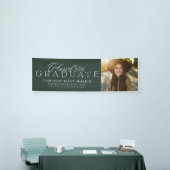 Klasse van 2025 afstuderen groen afstuderen foto spandoek (Beurs)