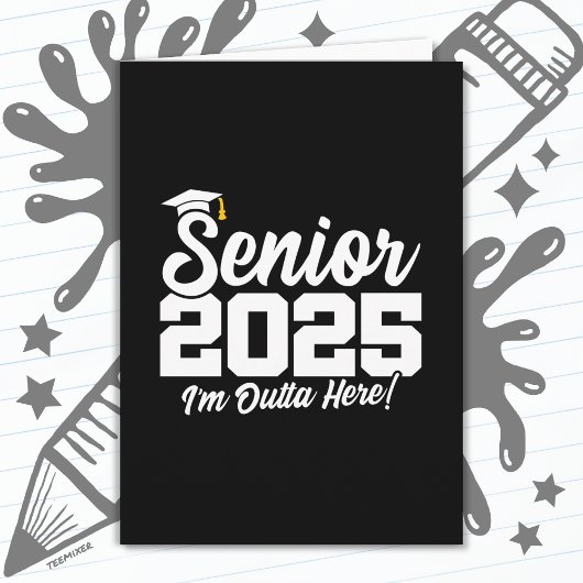 Klasse van 2025 Afstuderen High School Senior 2025 Kaart