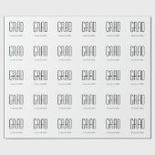 Klasse van 2025 Afstuderen minimalistisch wit zwar Cadeaupapier (Vlak)