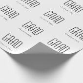 Klasse van 2025 Afstuderen minimalistisch wit zwar Cadeaupapier (Hoek)