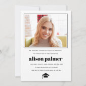 Klasse van 2025 AFSTUDEREN minimalistische foto Aankondiging (Achterkant)