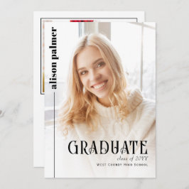 Klasse van 2025 AFSTUDEREN minimalistische foto Aankondiging