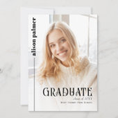 Klasse van 2025 AFSTUDEREN minimalistische foto Kaart (Voorkant)