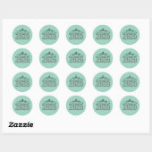 Klasse van 2025 Afstuderen Modern Design Classic R Ronde Sticker (Vel)