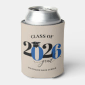 Klasse van 2025 Afstuderen Modern Rood Blikjeskoeler (Blikje Voorkant)