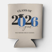 Klasse van 2025 Afstuderen Modern Rood Blikjeskoeler (Voorkant)