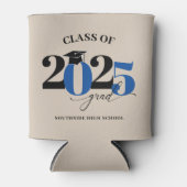 Klasse van 2025 Afstuderen Modern Rood Blikjeskoeler (Voorkant)