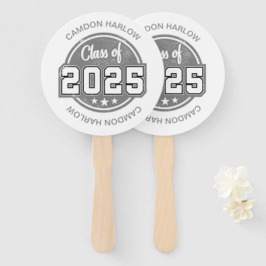Klasse van 2025 Afstuderen Naam Handwaaier (Voorkant en achterkant)