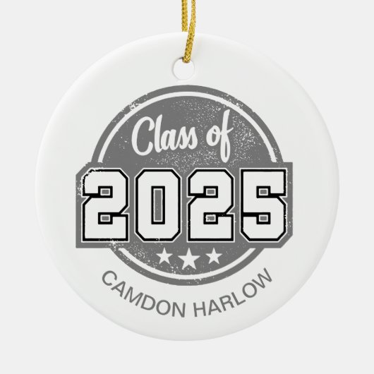 Klasse van 2025  Afstuderen Naam Keramisch Ornament (Voorkant)