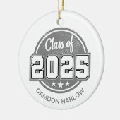 Klasse van 2025  Afstuderen Naam Keramisch Ornament (Links)