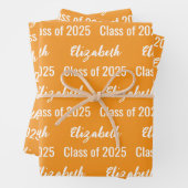Klasse van 2025 Afstuderen Naam Koninklijk Sinaasa Inpakpapier Vel (In situ)