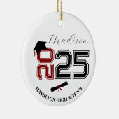 Klasse van 2025 Afstuderen Ornament (Rechts)